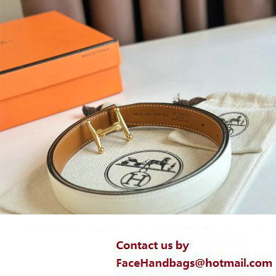 Hermes Mors H belt buckle  &  Reversible leather strap 24 mm 13 2023